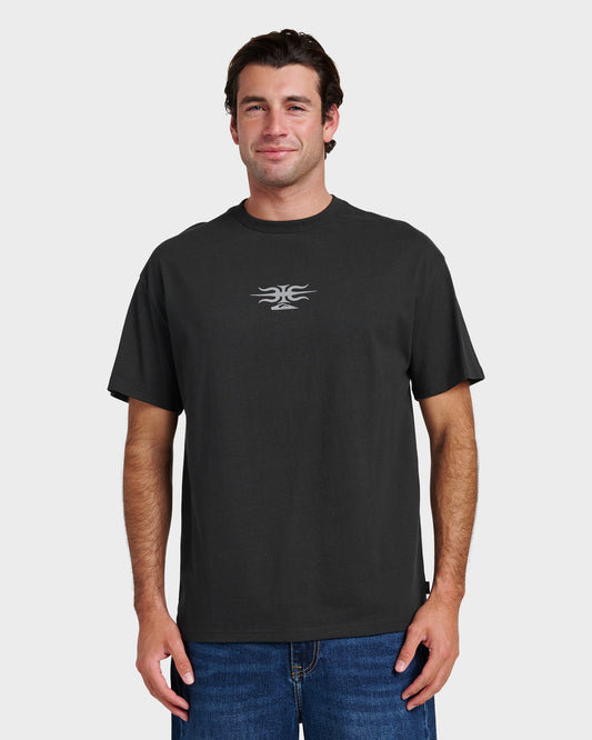 Stretch Tribal Mercury T-Shirt - Black