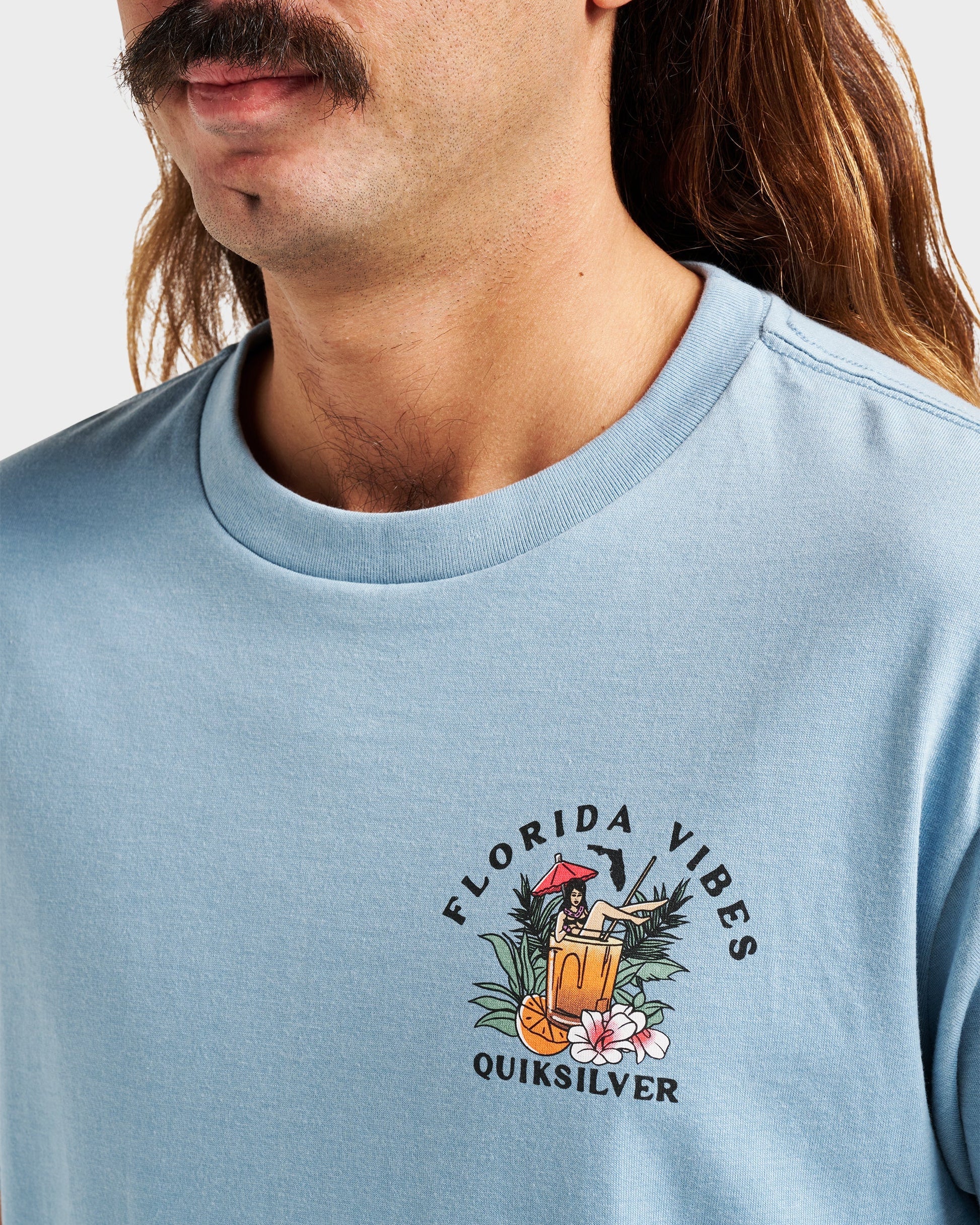 Fl Florida Vibes Classic T-shirt - Ashley Blue Heather