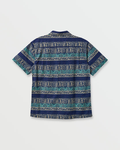 Global Heat Casual Short Sleeve Shirt - Turbo Blue