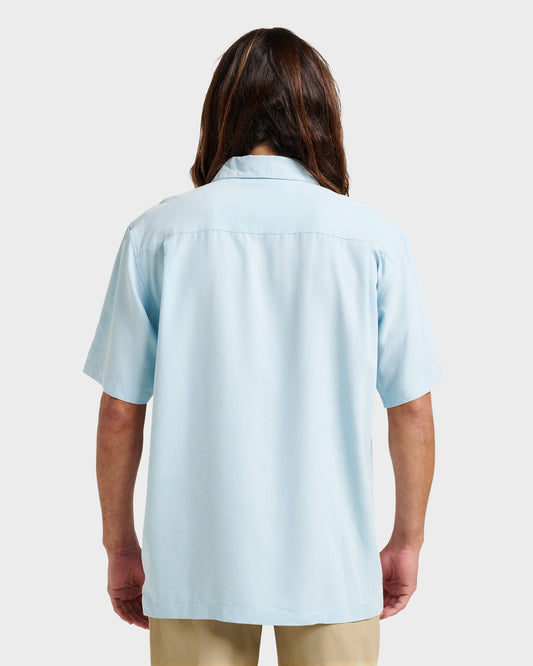 Waterman Tahiti Palms Premium Anti-Wrinkle Shirt - Sterling Blue