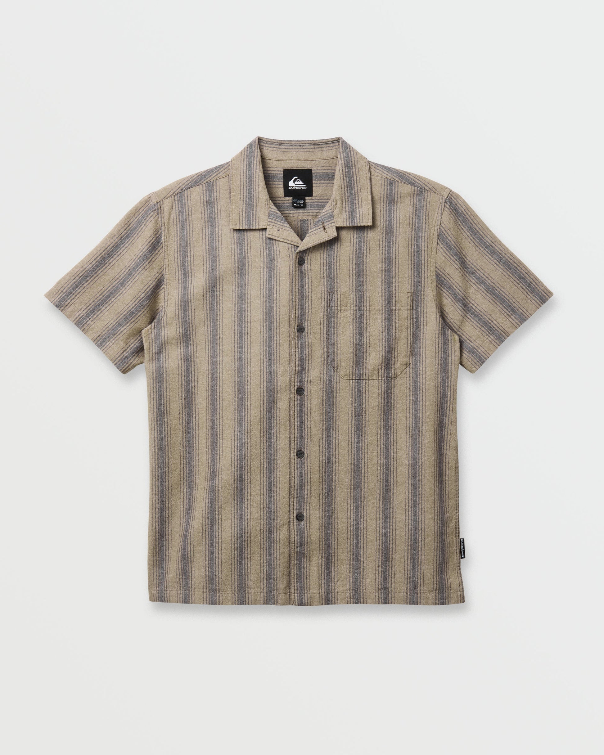 Oxford Stripe Casual Short Sleeve Shirt - Fallen Rock