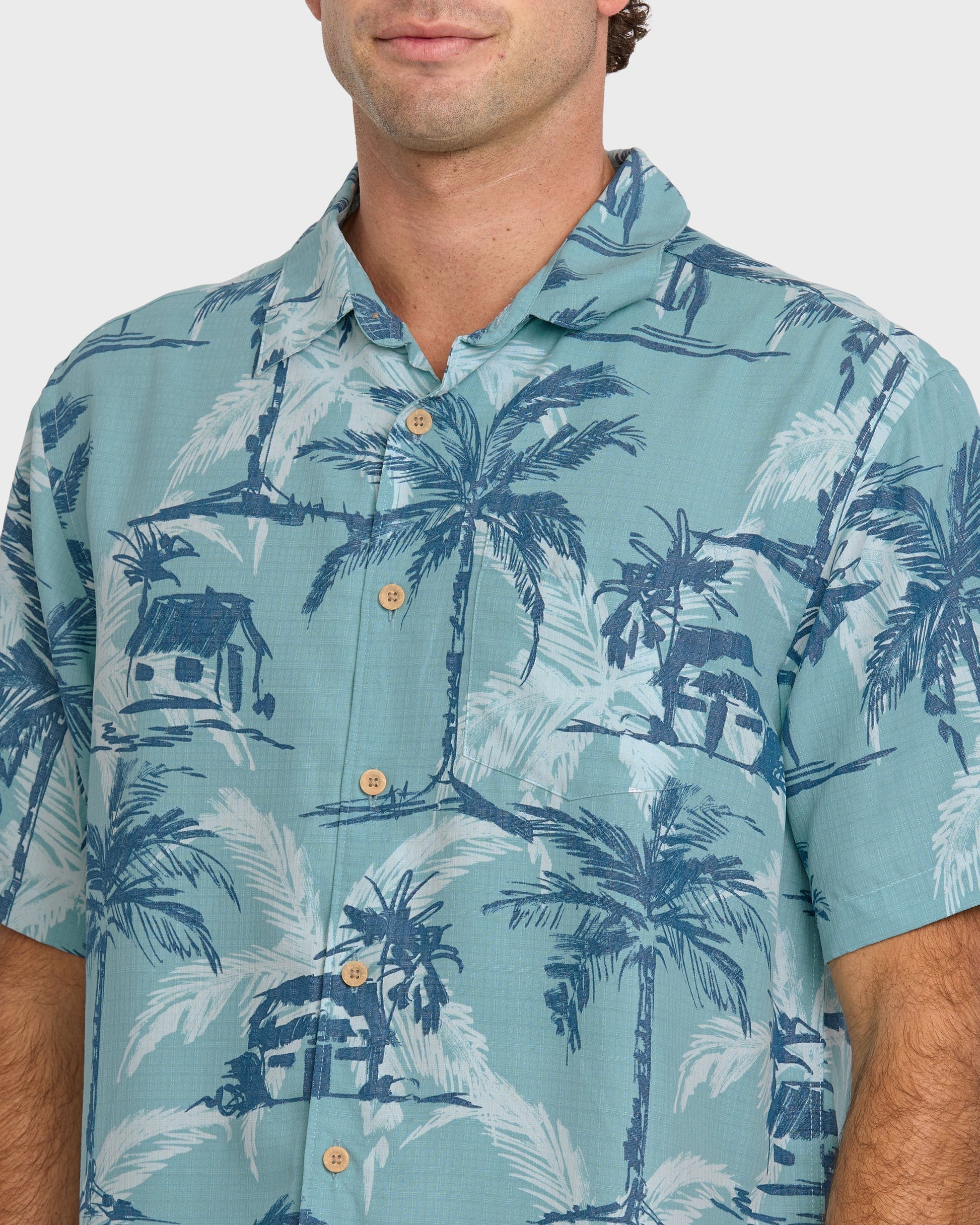 Waterman Off The Grid Shirt - Aqua