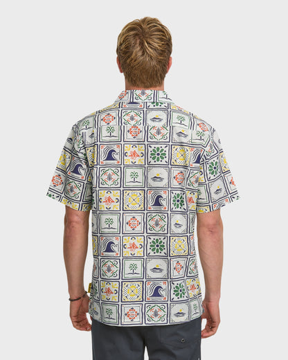 Quiksilver x Pacifico Baja Casual Short Sleeve Shirt - Off White