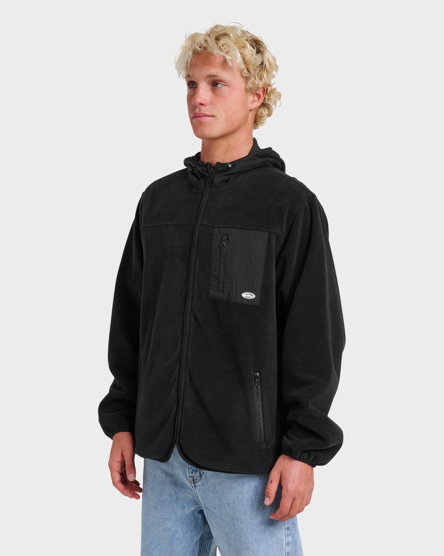 Reversible Zip Hoodie - Black