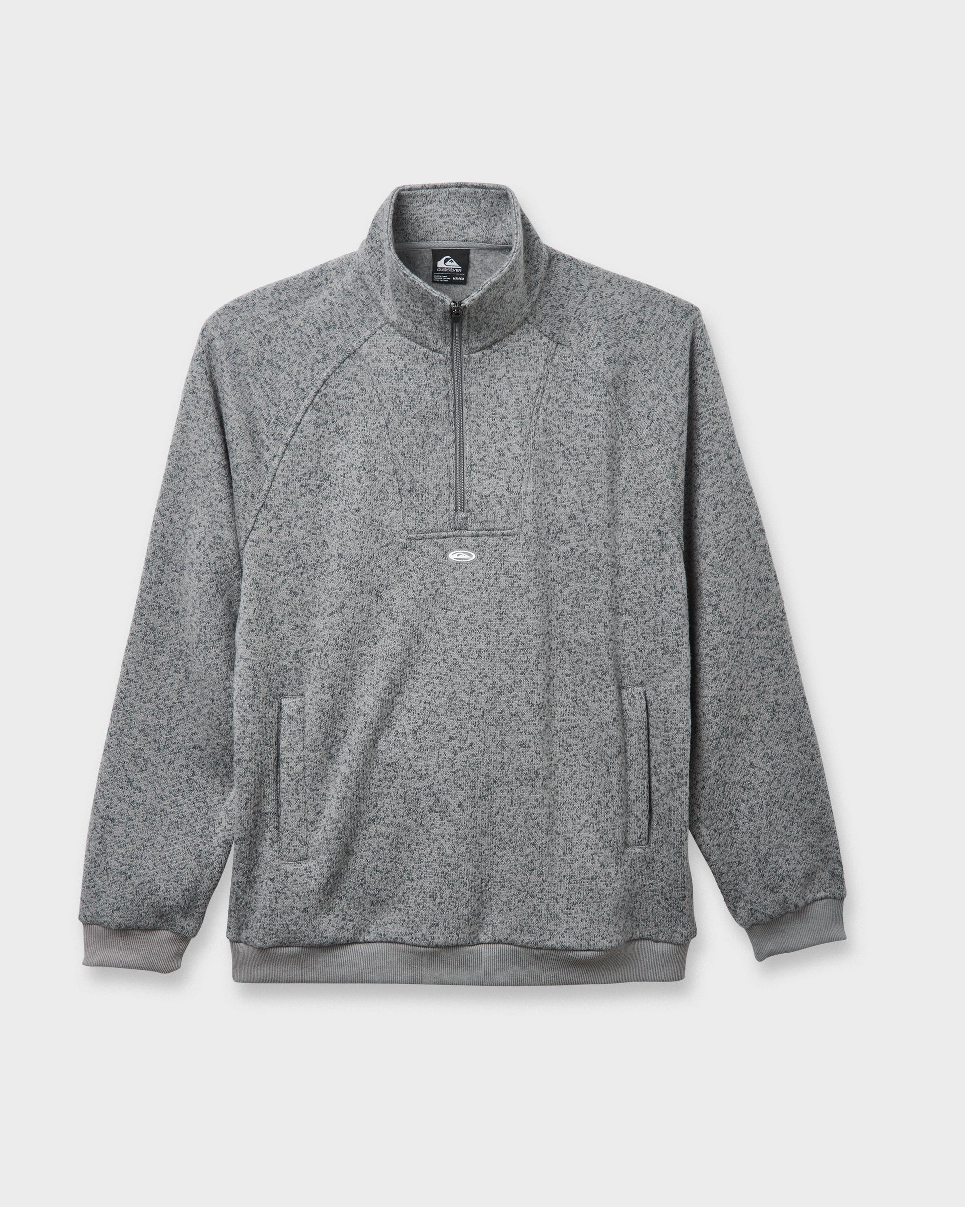 Keller Half Zip Mock Sweatshirt - Smoked Gray Heather