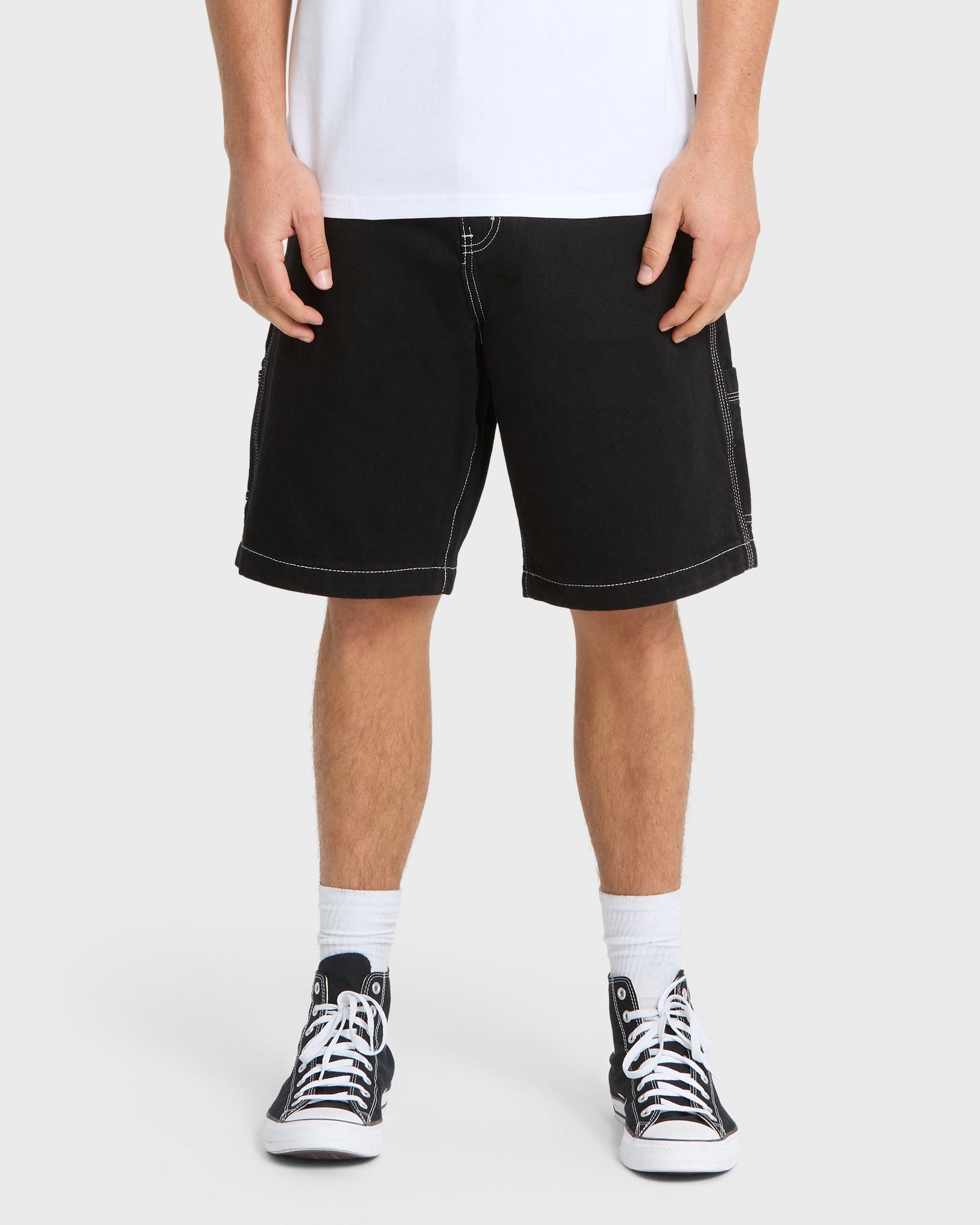 Mercury Carpenter Denim Short - Black