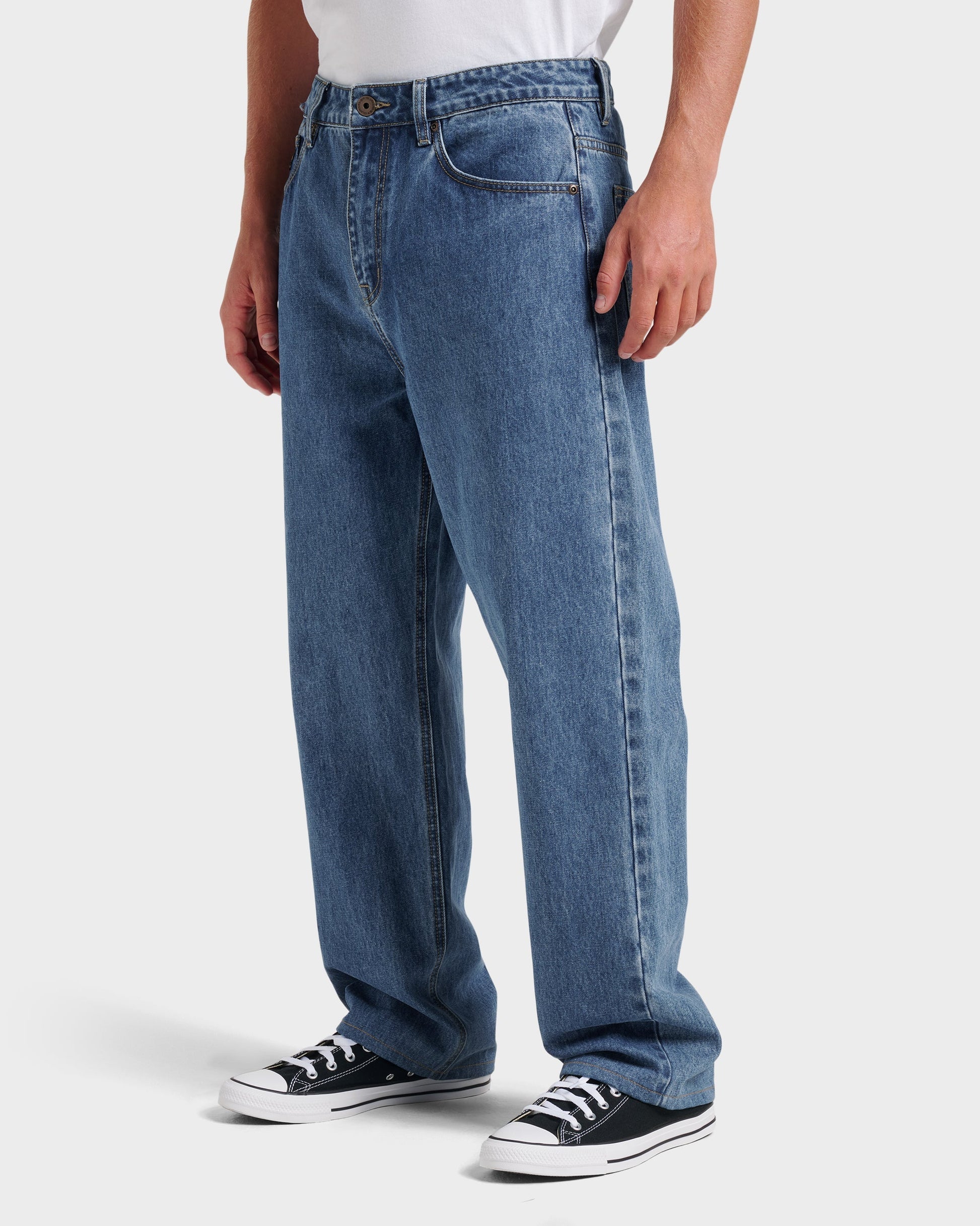 Baggy Denim Pants - Medium Indigo