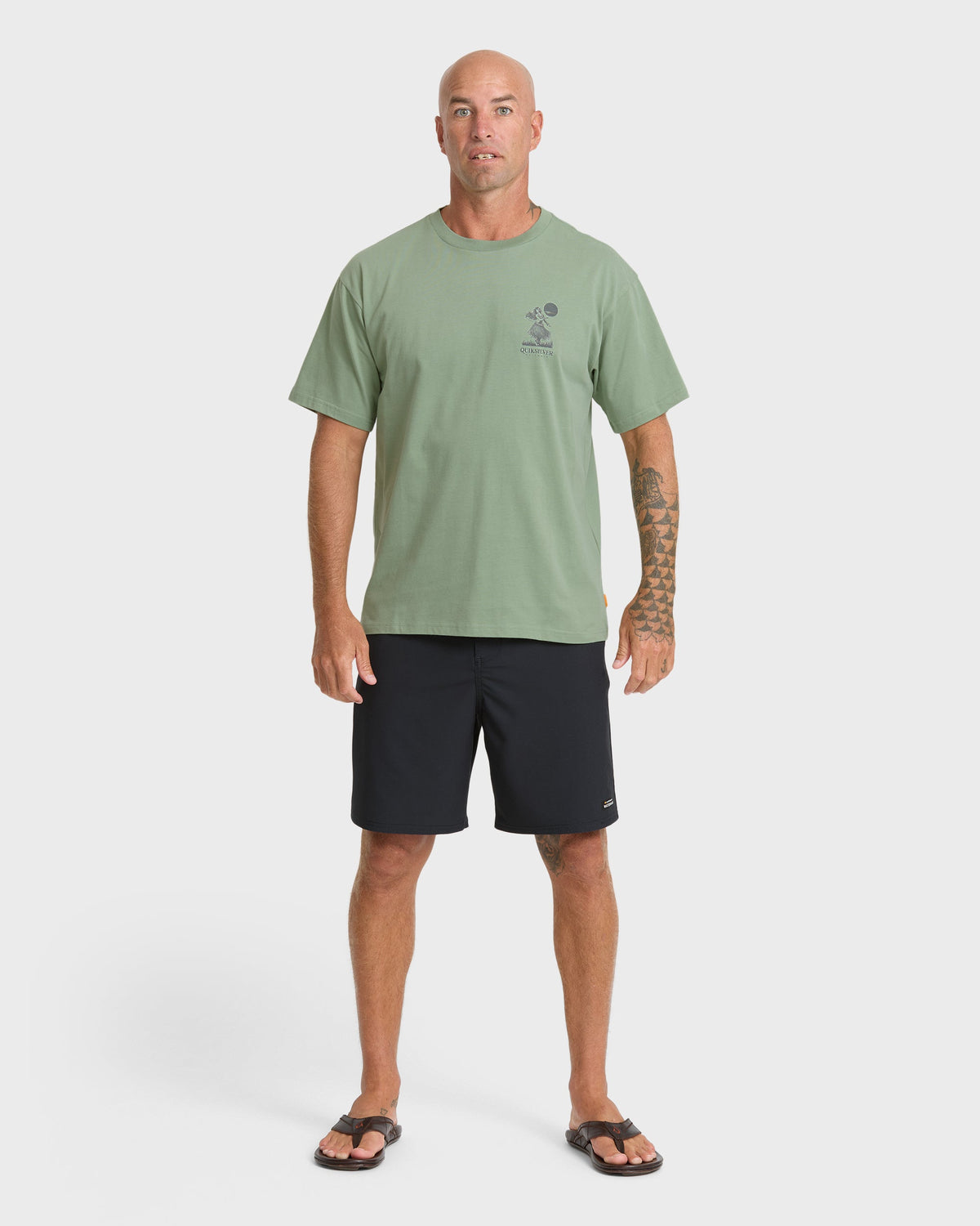 Waterman Lei'd Back Short Sleeve Cotton T-Shirt - Lily Pad